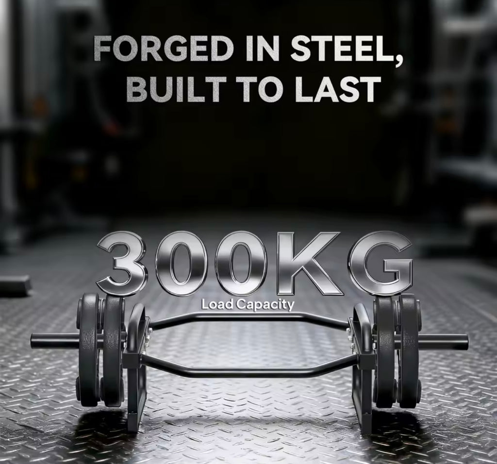 Olympic Trap Bar, 2" Hex Barbell Bar with 300kg Capacity