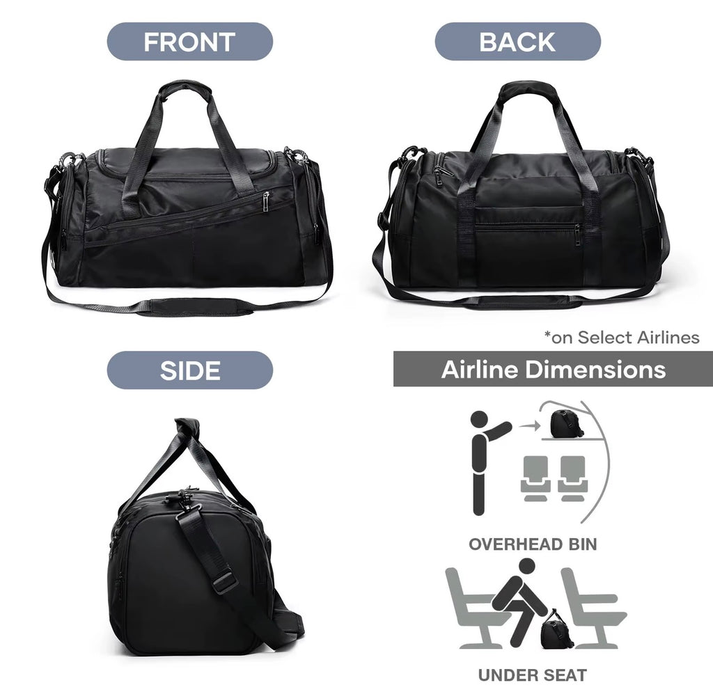 Gym Bag Duffel Bag with Shoes Compartment for Men/Women 40L