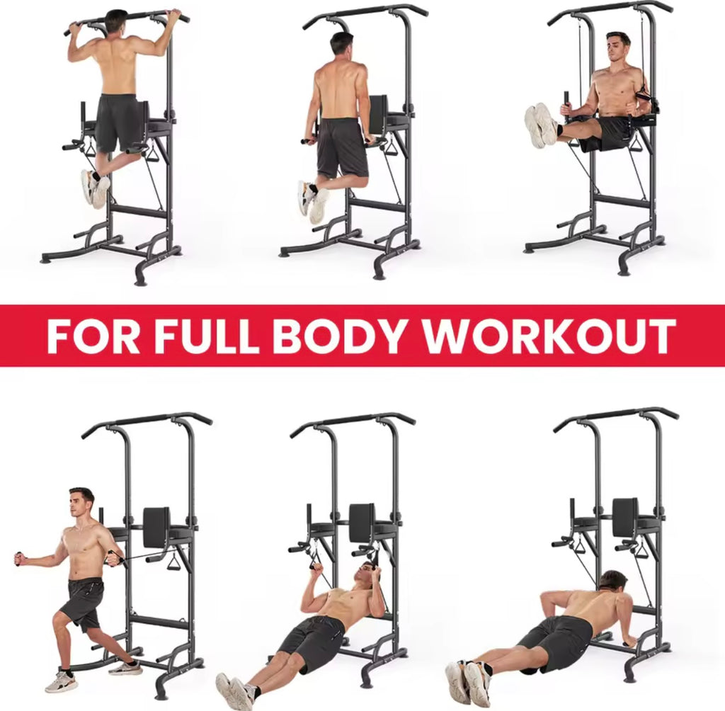 Tower Station Pull Up Bar - Adjustable Multi-Function