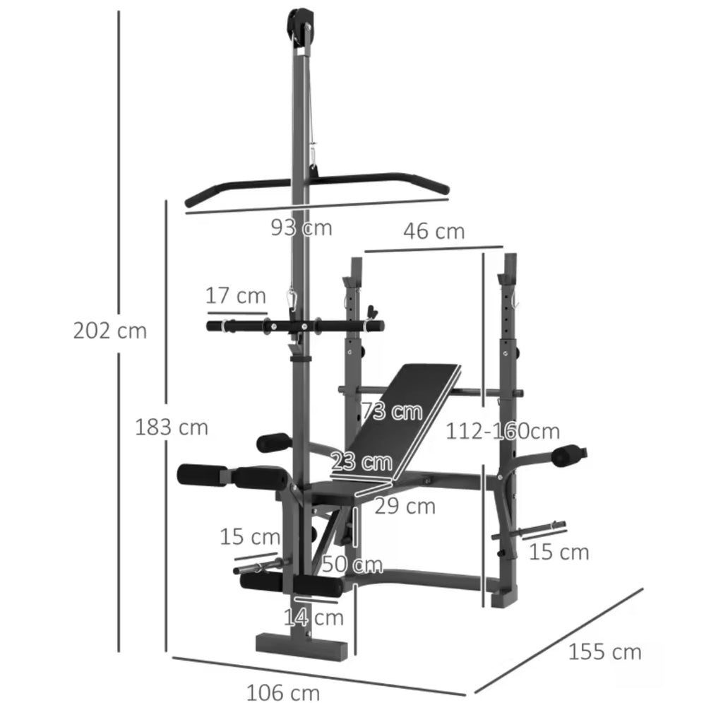 Adjustable Multi Exercise Work Out Bench